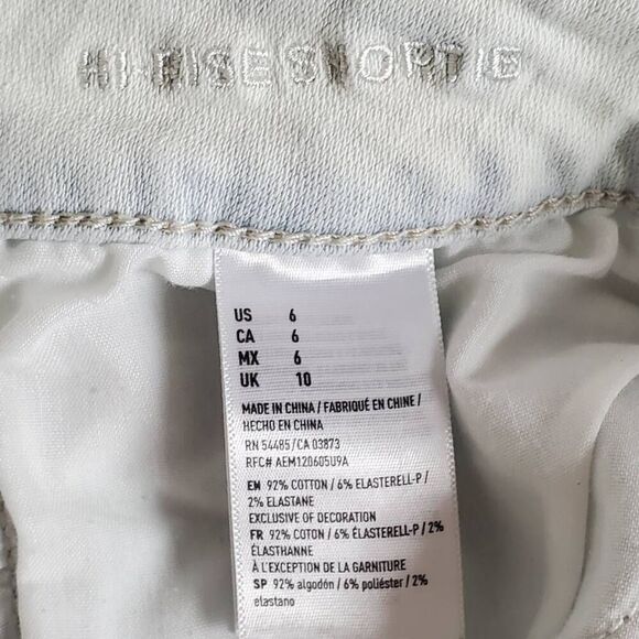 American Eagle Outfitters Women’s Hi-Rise Shortie Distressed Denim Shorts Size 6 - Picture 6 of 7